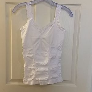 MAPAS White Lace Trim Tank/Cami Top NWOT